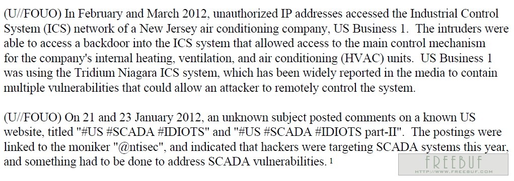 FBI备忘录显示黑客成功入侵了商业HVAC工控系统