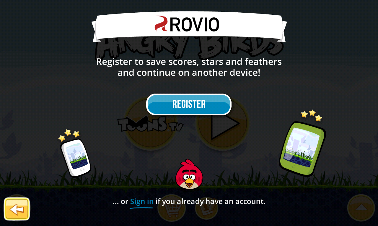 图一：Rovio的注册页面